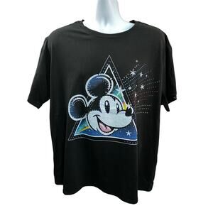 Mickey Mouse Rhinestone Graphic Women,s Tee -Short Sleeves 2XL Disney